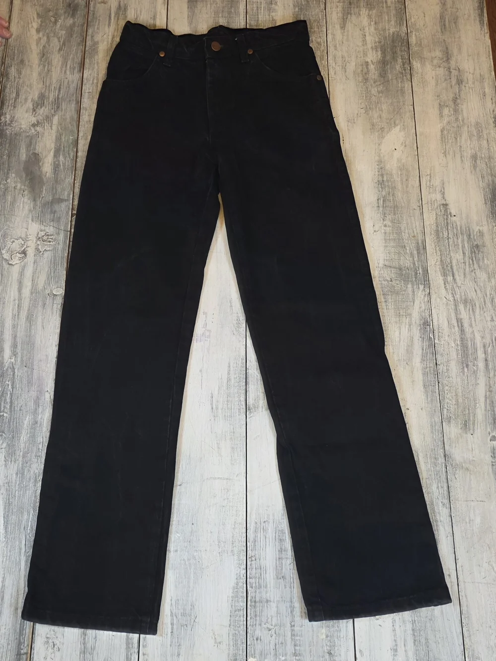 Wrangler Kids Black Jeans Straight Leg sz 14 Slim